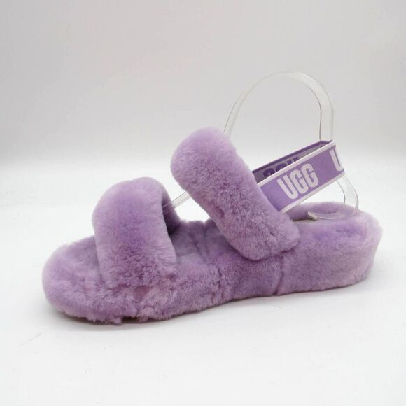 UGG WOMEN'S OH YEAH SLIDE SLIPPER IN LILAC BLOOM - Picture 6 of 9